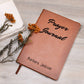 Personalized Prayer Journal, Custom Name Leather Journal, Bible Study Notebook, Gift for Her, Christmas or Birthday Gift for Mom, Religious Gift, Christain Gifts
