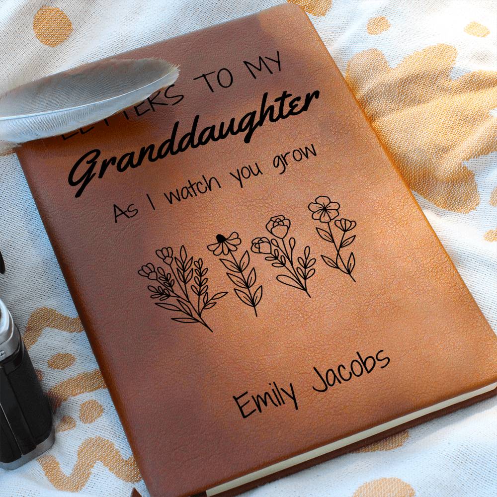 Letters To My Granddaughter Journal As I You Grow, Legacy Journal to Grandchildren, Personalized Granddaughter Journal, Birthday Gifts from Grandma