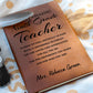 Personalized Ninth Grade Teacher Journal, Difference Maker Journal, Custom Name Leather Journal, Gift for a Ninth Grade Teacher, Appreciation Gift, Birthday Gift.