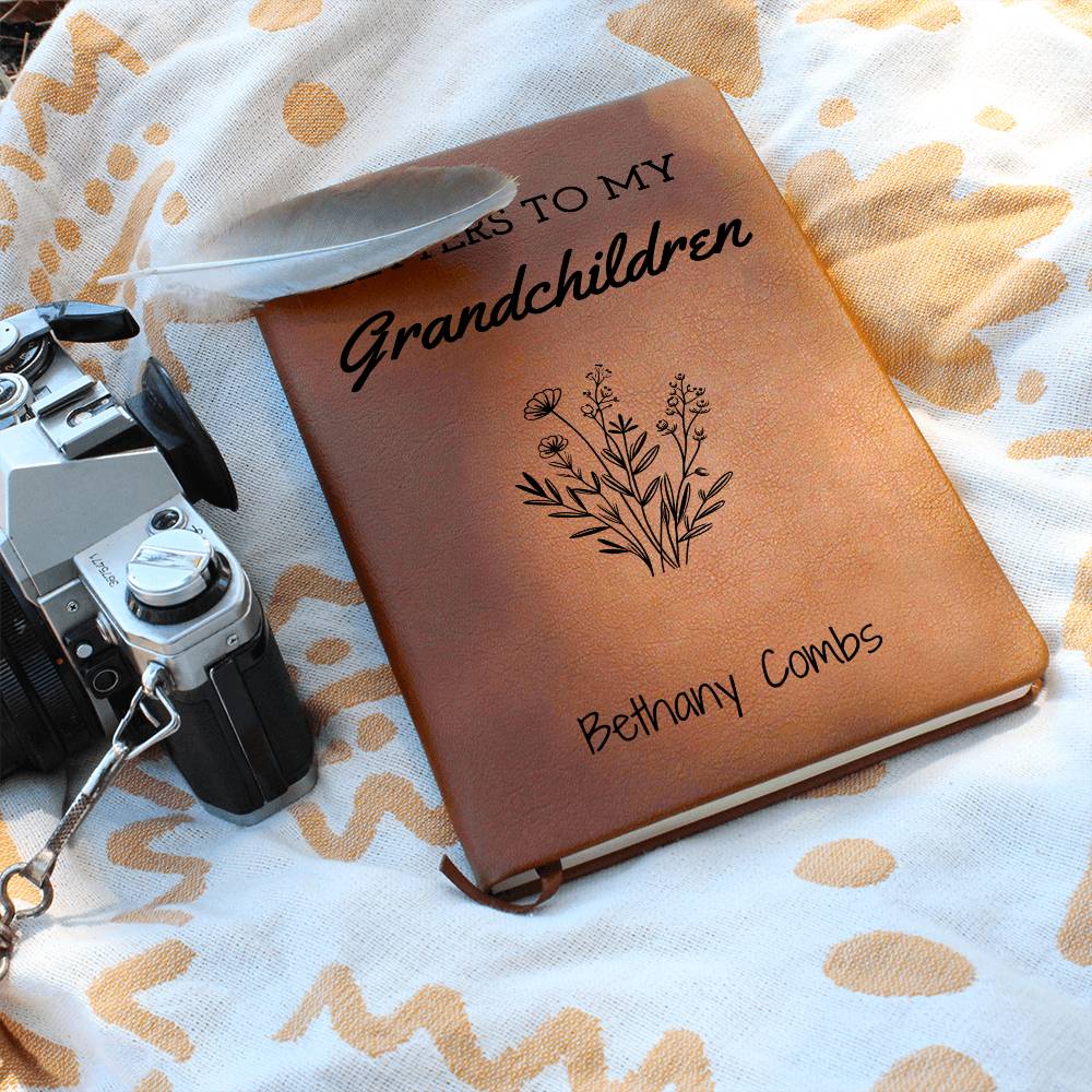 To My Grandchildren  Personalized Leather Journal, Letters To My Grandkids Journal, Legacy Journal to Grandchildren, Grandchildren Keepsake, Gift from Grandma