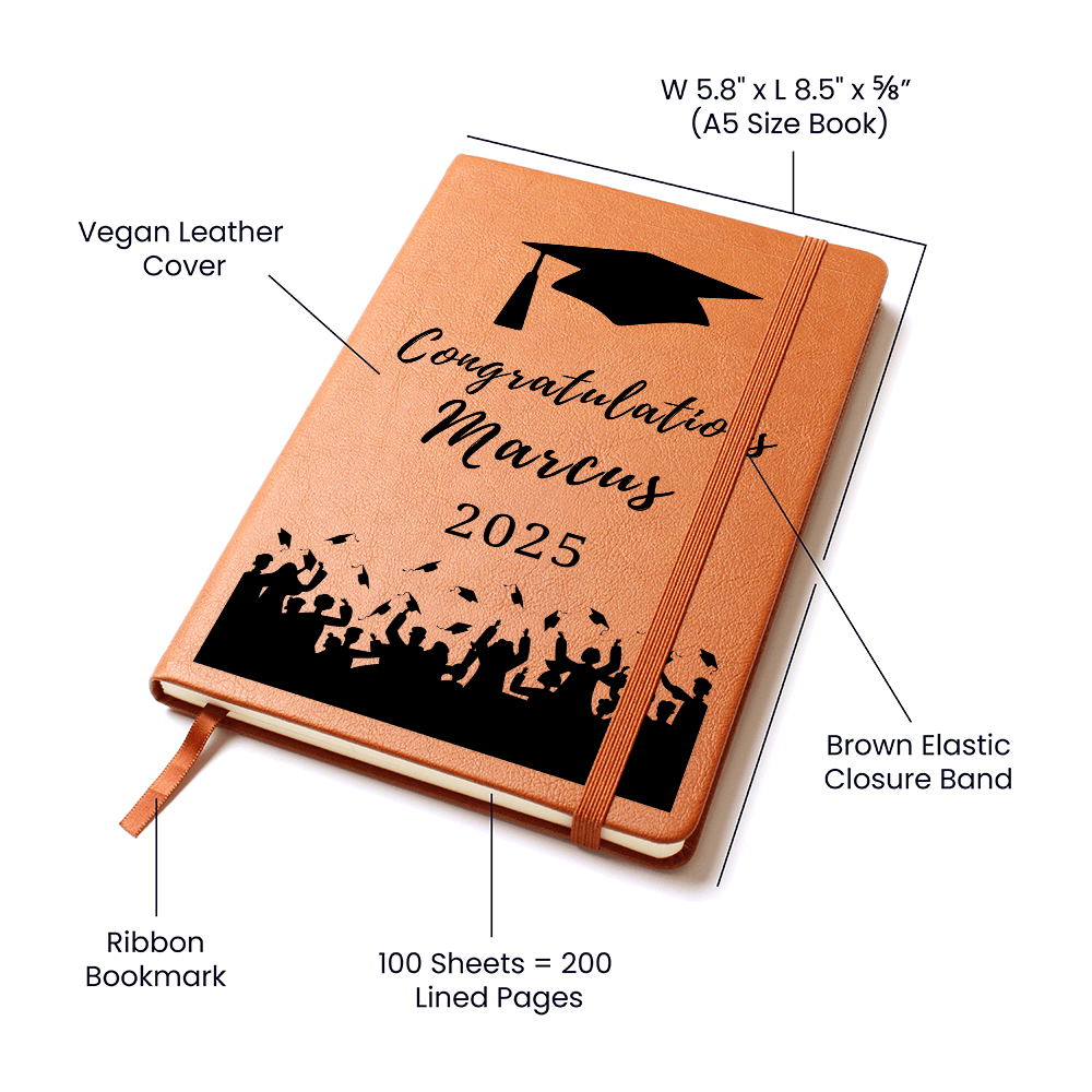 Custom Journal, Personalized Graduation Gift, Class of 2025 Present - College, Master's, PHD Degree Gifts for Graduates