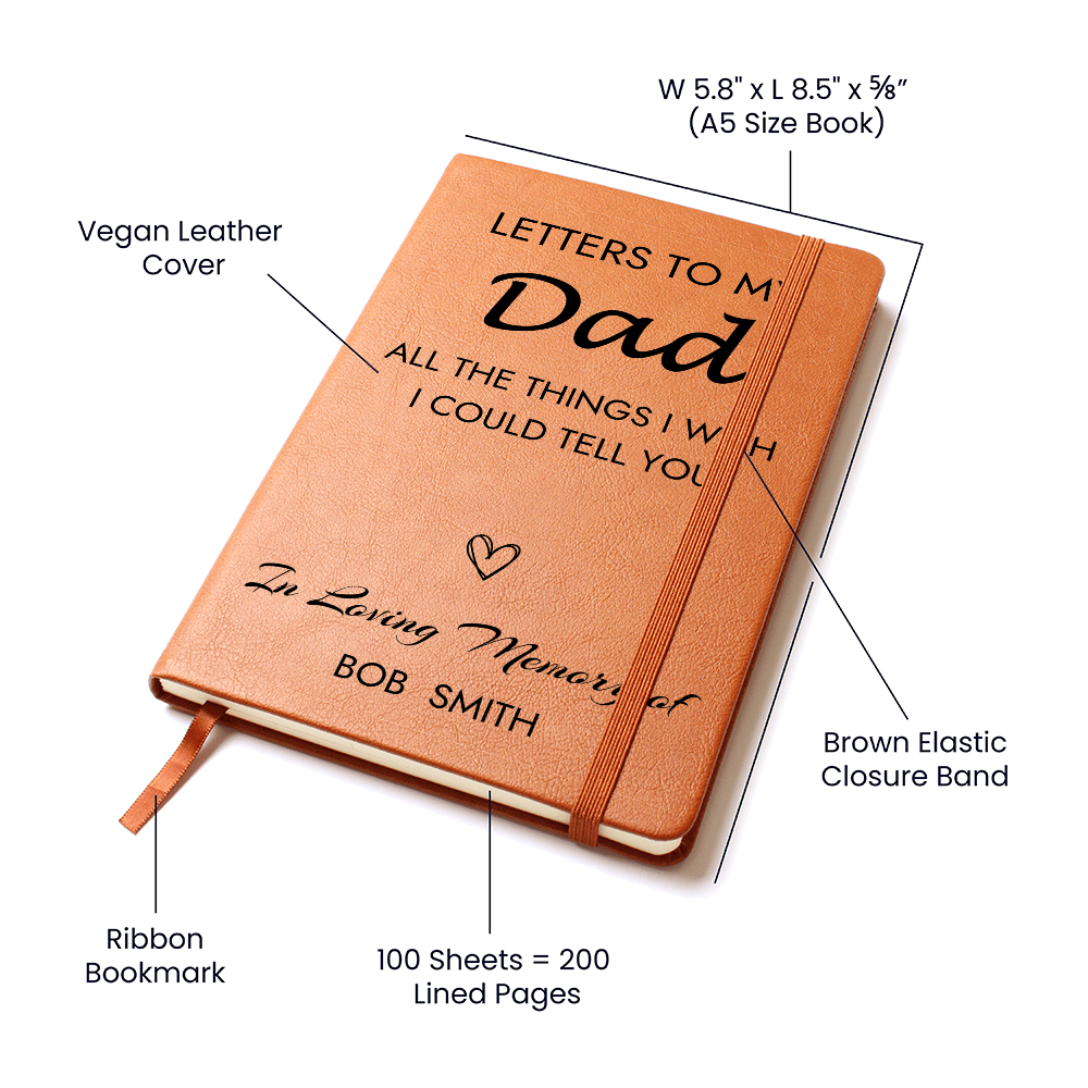 Loss of Dad Memorial Journal, Sympathy Gift, Grief Diary for Father Loss, Keepsake Book, Bereavement Support for Men and Women