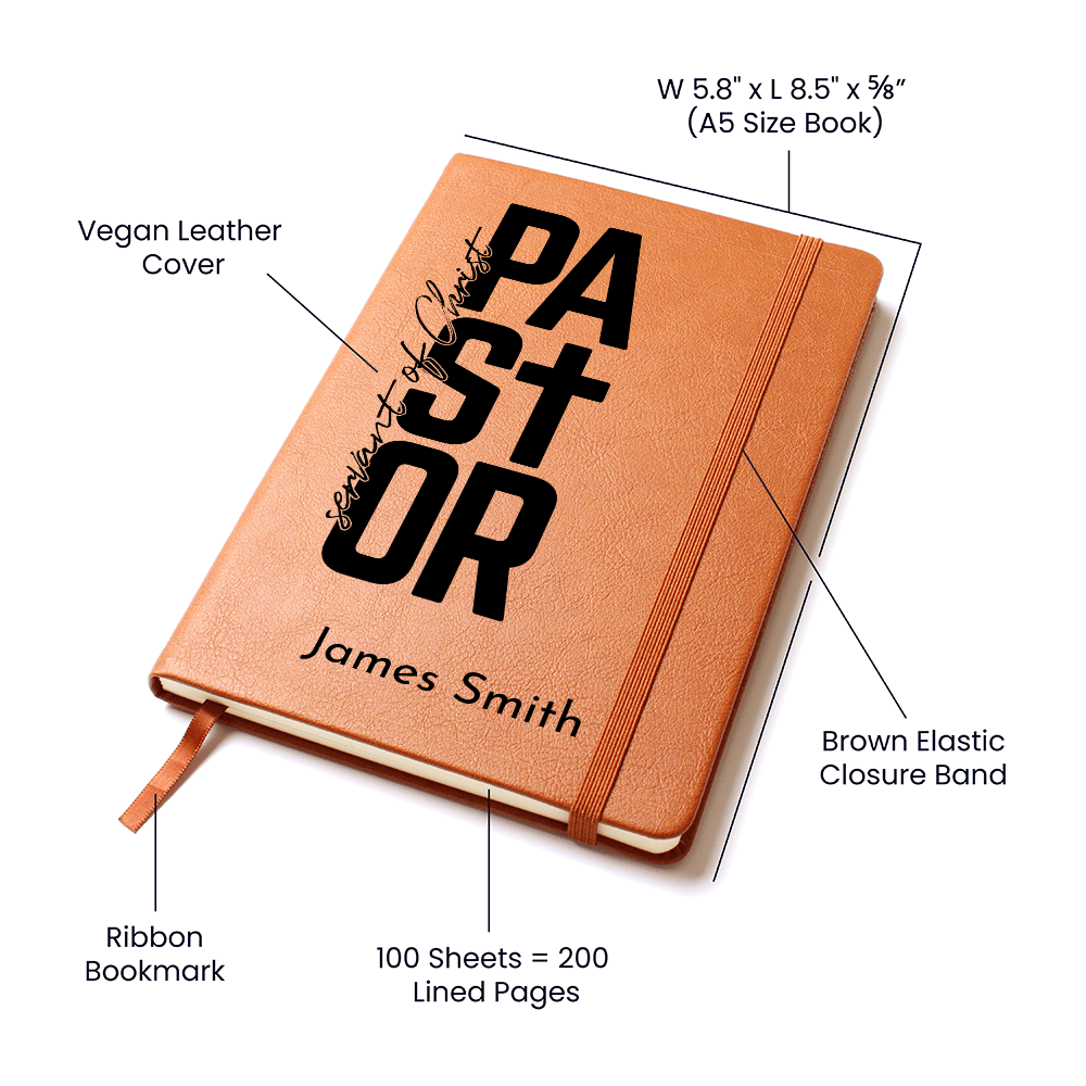 Servant of Christ Pastor Journal, Christian Journal, Faith Notebook, Religious Diary, Bible Study Journal, Pastor Gift Idea, Spirituality Text