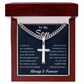 To My Son Engraved Cross Chain