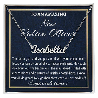 Custom Name Necklace for a New Police Officer, New Job Gift, Police Academy Graduation Gift, New Officer Appreciation Gift