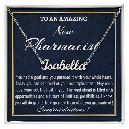 Custom Name Necklace for a New Pharmacist, Difference Maker Necklace Gift, Appreciation Gift, Gift for a New Pharmacist.