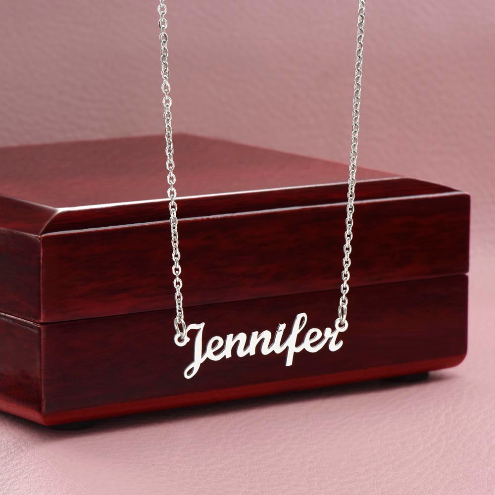 Bridesmaid Signature Name Necklace, Personalized Bridesmaid Gift, Wedding Anniversary Gift, Bridesmaid Custom Name Gift, Gift For Her, Appreciation Gift