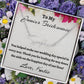 To My Junior Bridesmaid Signature Name Necklace, Personalized Bridesmaid Gift, Wedding Anniversary Gift, Custom Name Flower Girl Gift,  Gift For Her, Appreciation Gift.