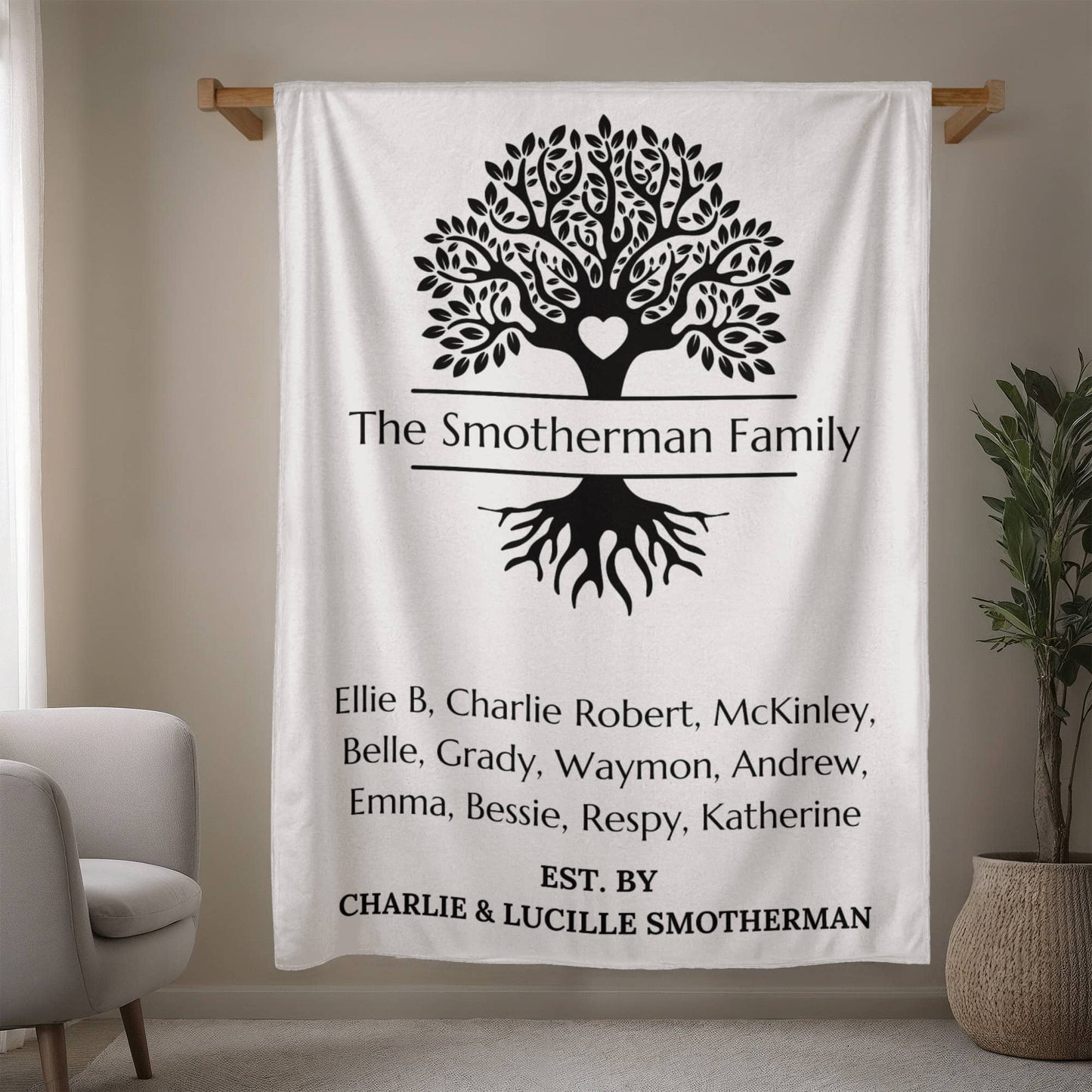 Family Tree Mink Blanket