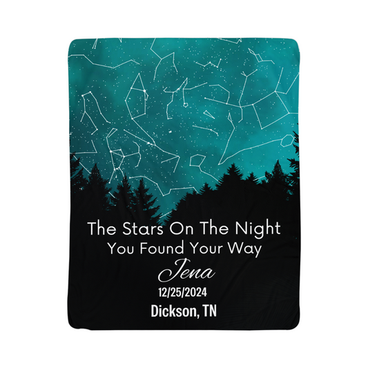 Sherpa Stars Blanket