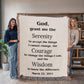 Serenity Prayer Woven Blanket, Custom Name Blanket, Cotton Throw, Personalized Woven Blanket