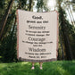 Serenity Prayer Woven Blanket, Custom Name Blanket, Cotton Throw, Personalized Woven Blanket