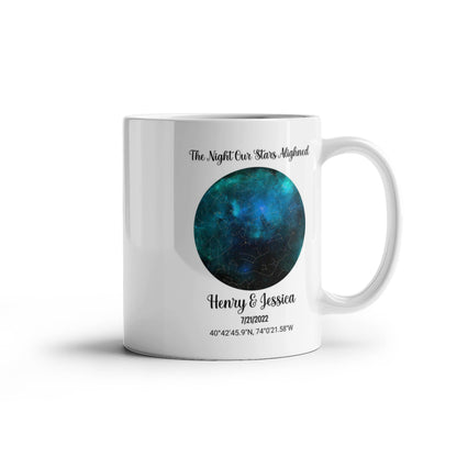 Custom couple Star Map Anniversary Mug