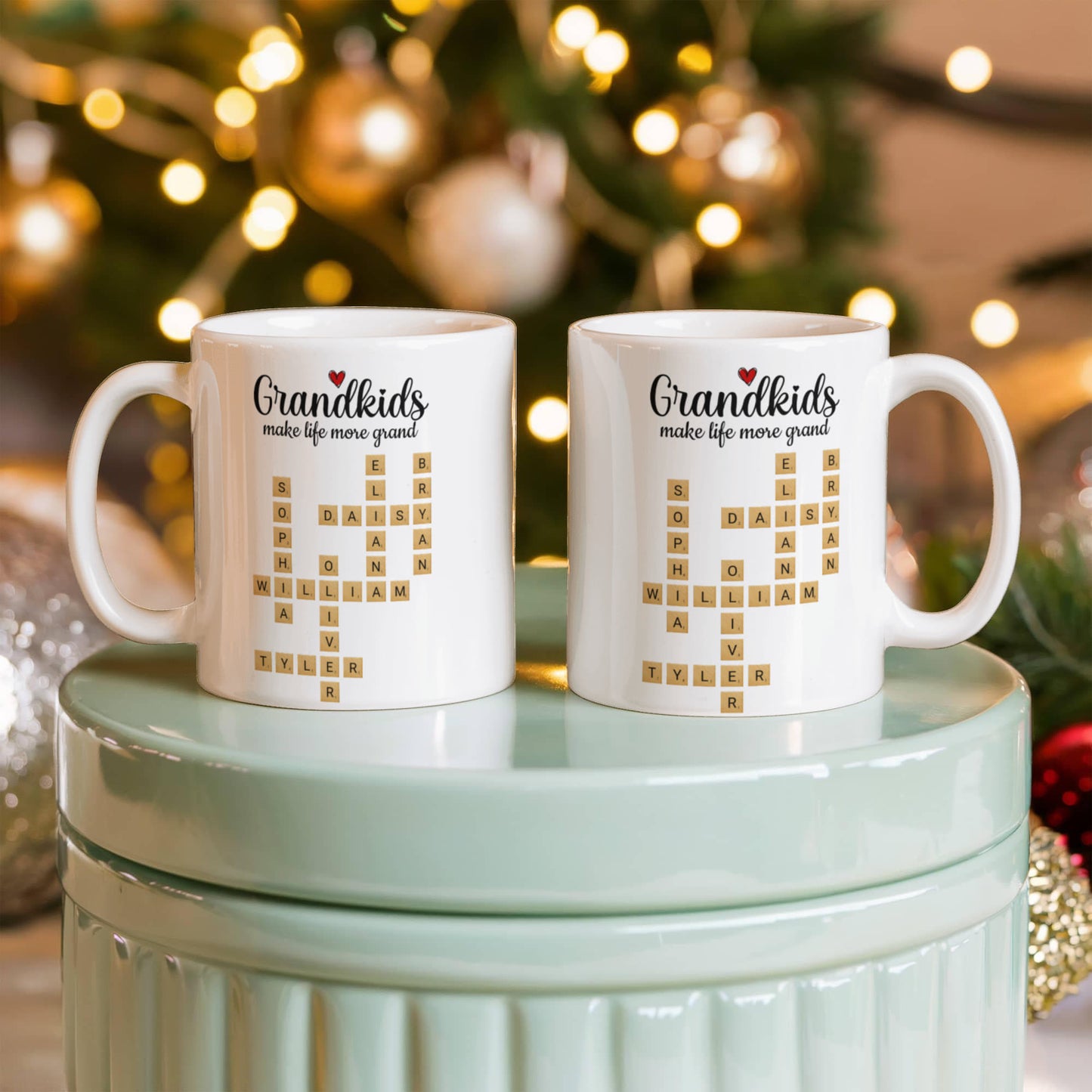 Grandkids Make Life More Grand Crossword Personalized Mug