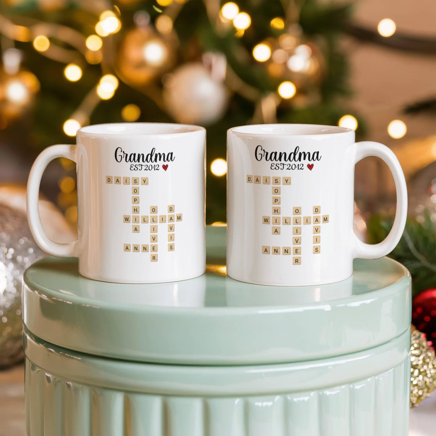 Grandma Est Crossword Personalized Mug