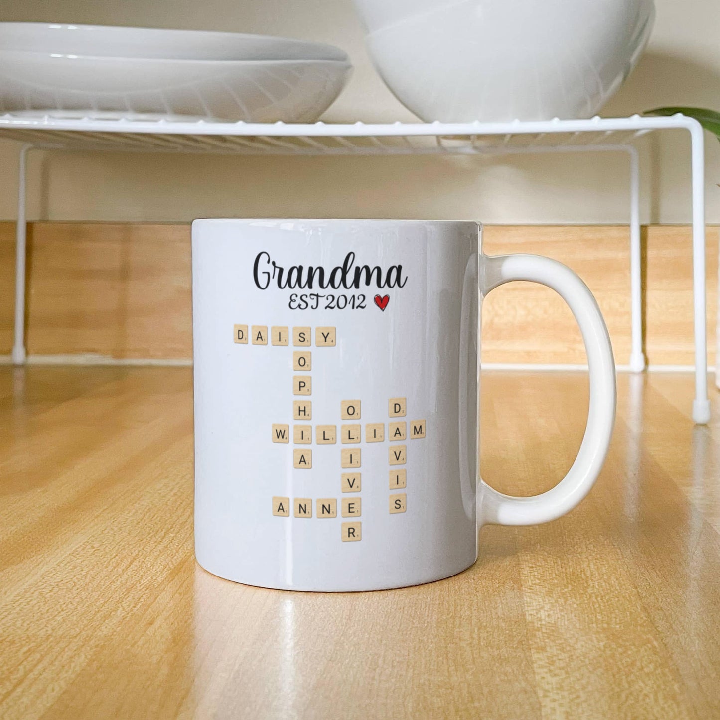 Grandma Est Crossword Personalized Mug