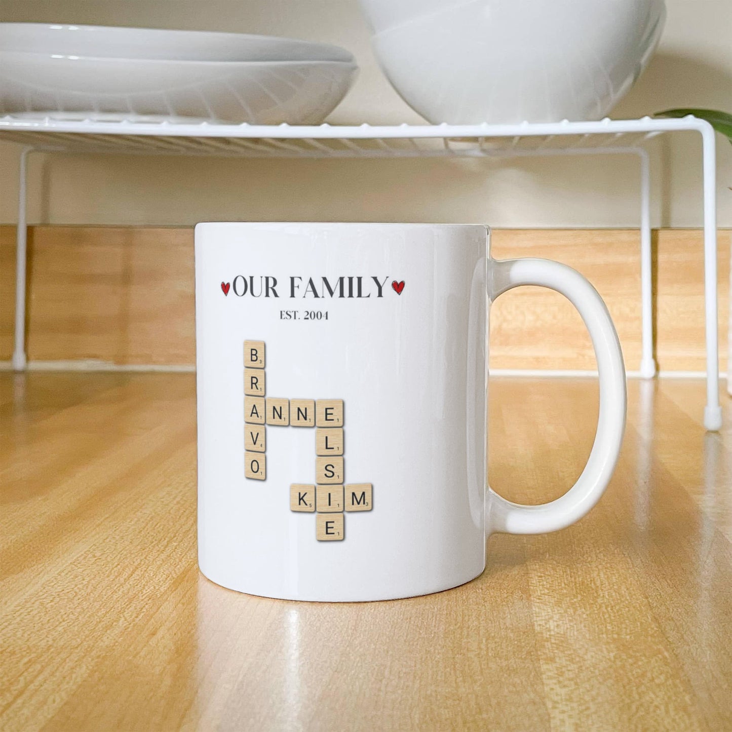 Custom Family Mug Crossword Coffee Cup