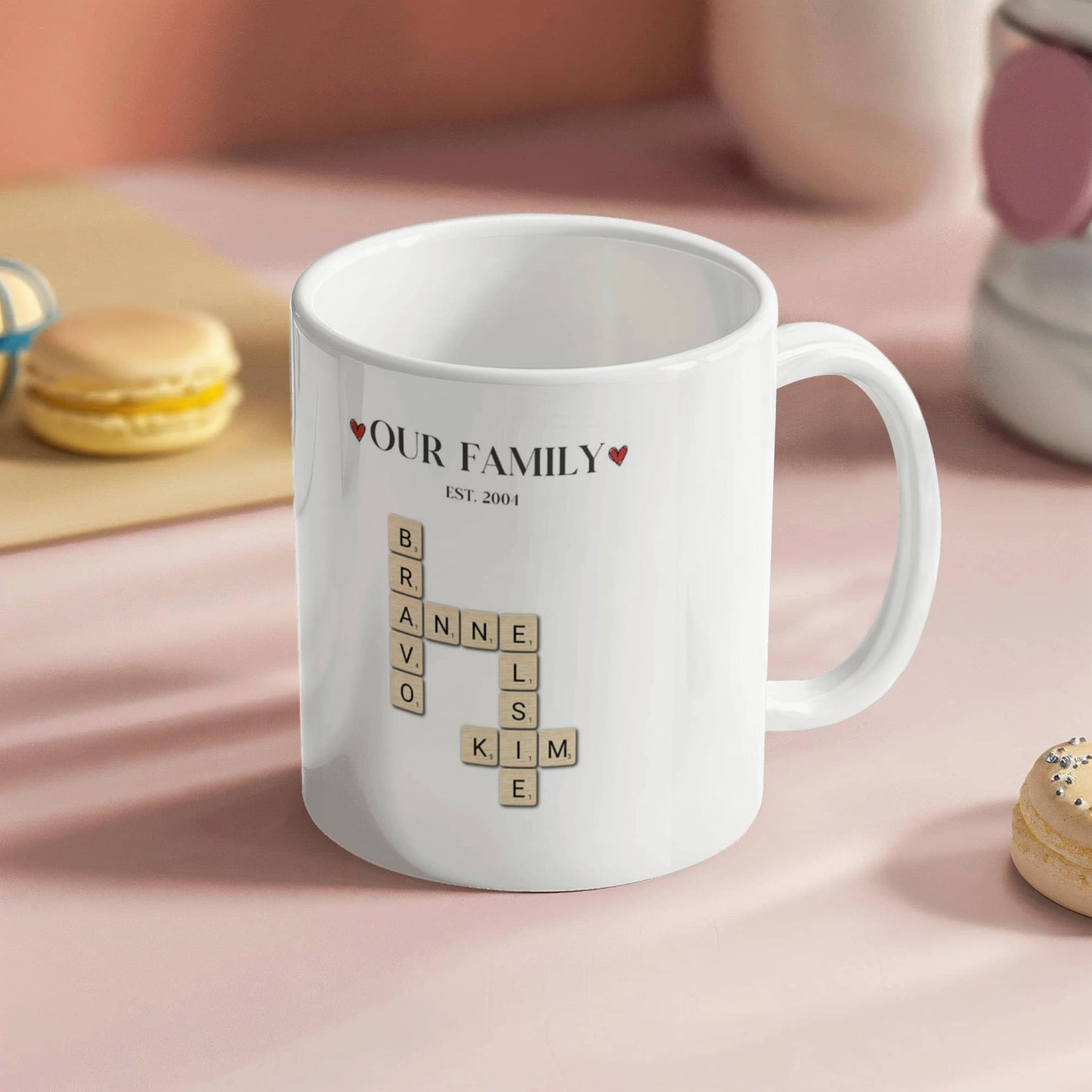 Custom Family Mug Crossword Coffee Cup