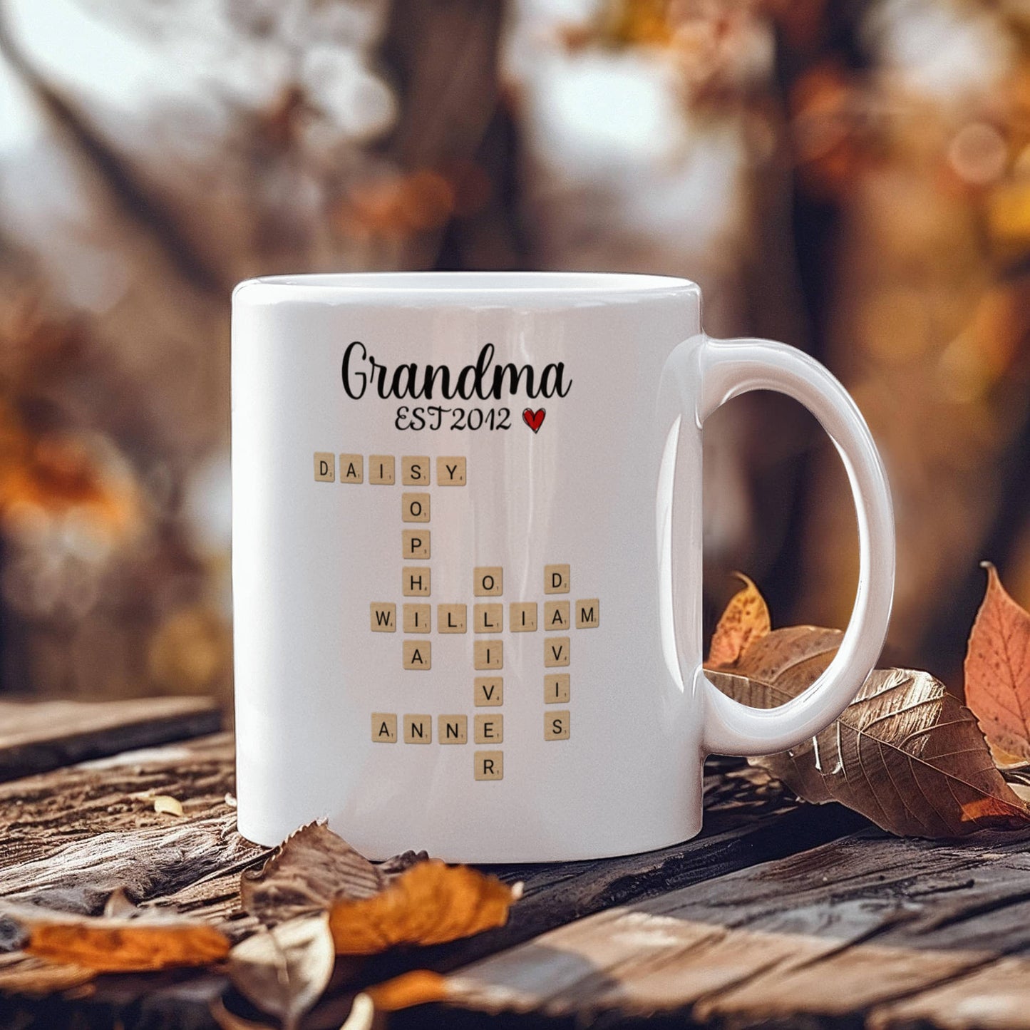 Grandma Est Crossword Personalized Mug
