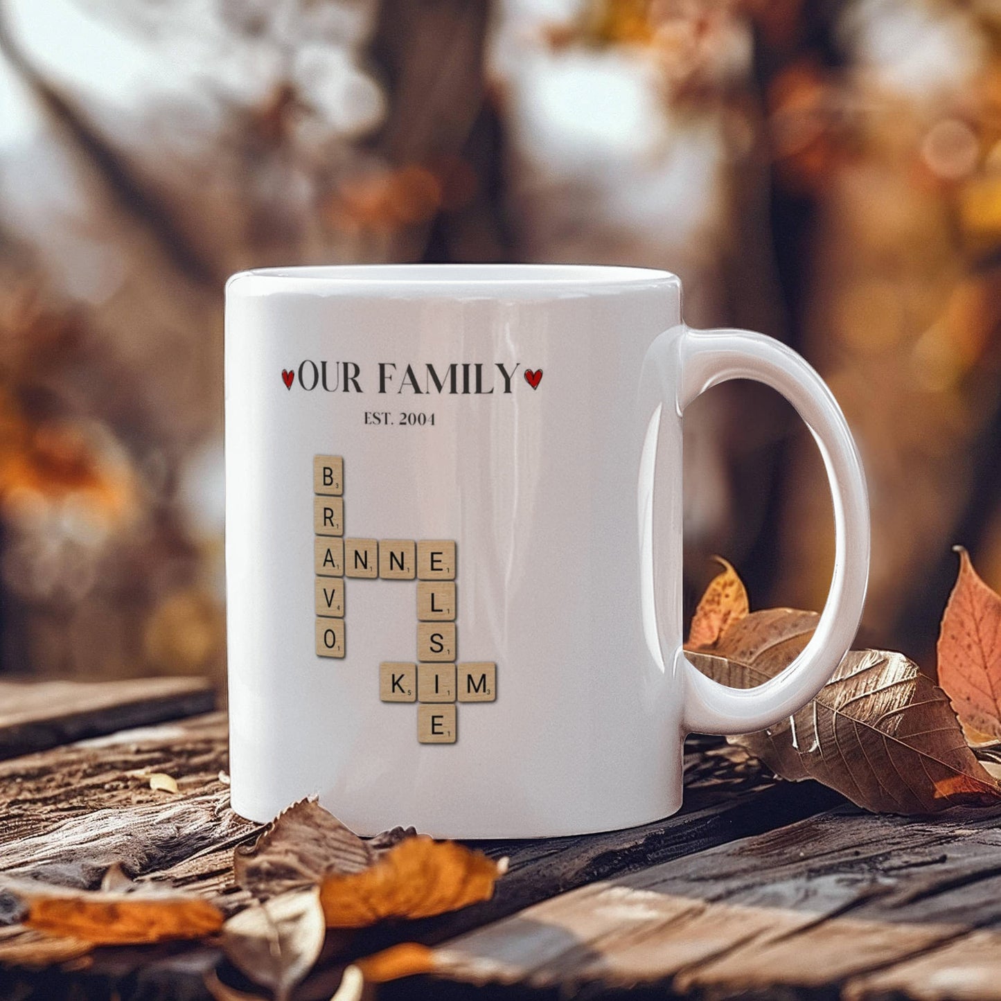 Custom Family Mug Crossword Coffee Cup