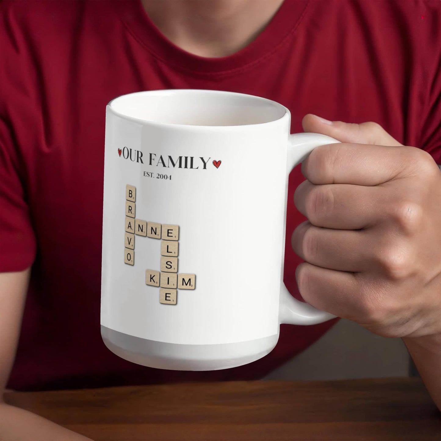 Custom Family Mug Crossword Coffee Cup