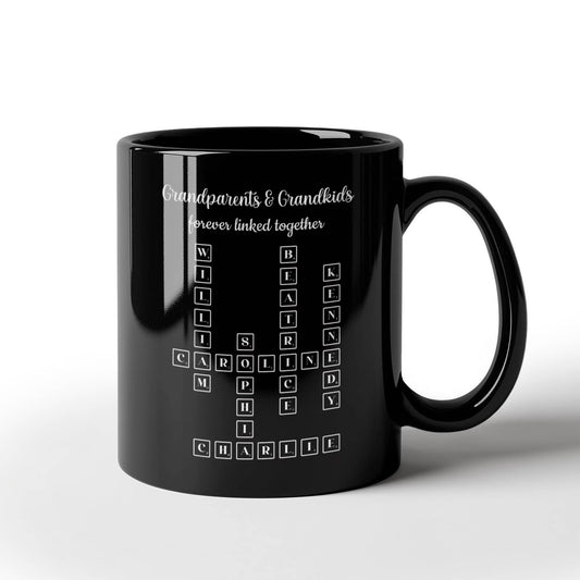 Grandparents & Grandkids Crossword Personalized Mug
