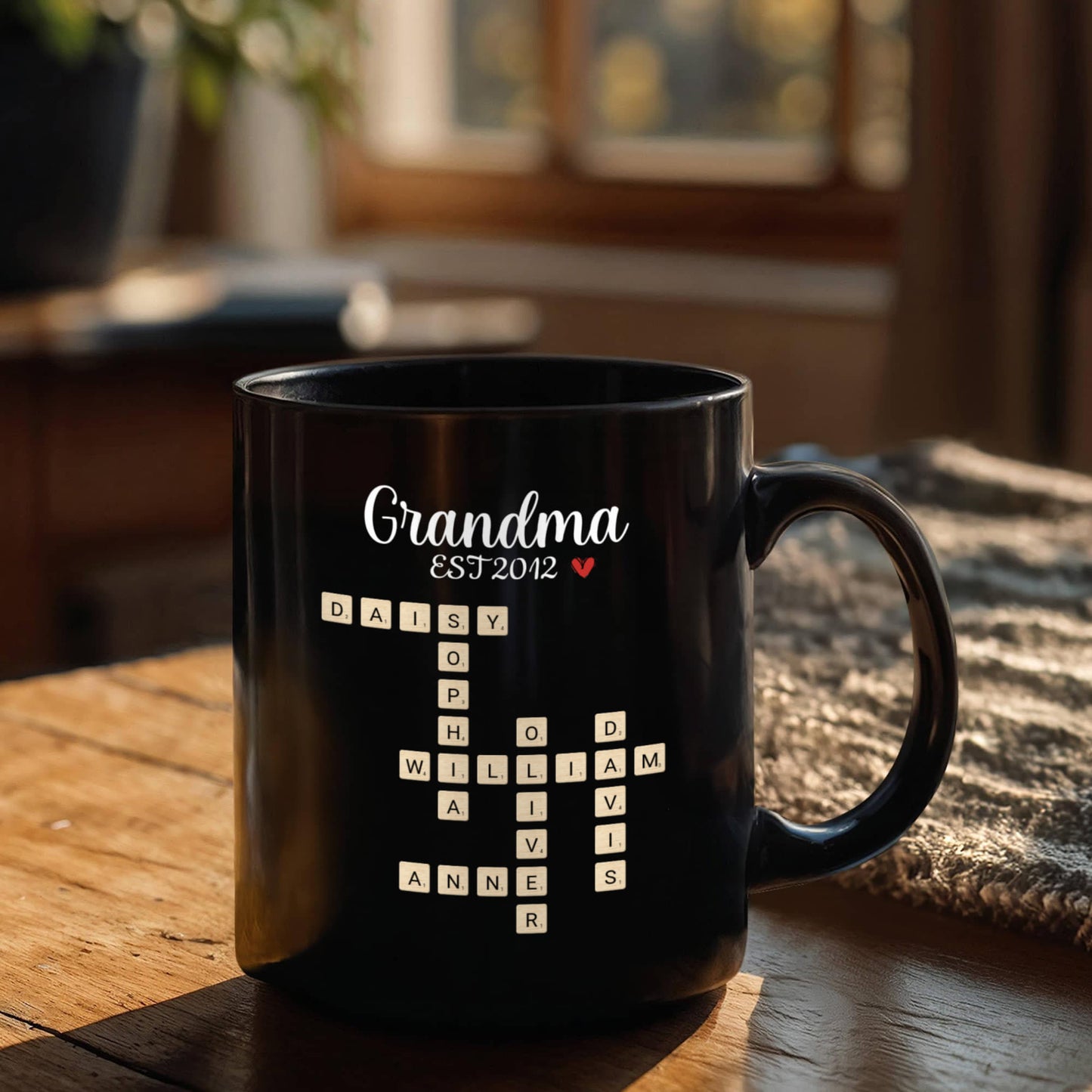 Grandma Est Crossword Personalized Mug