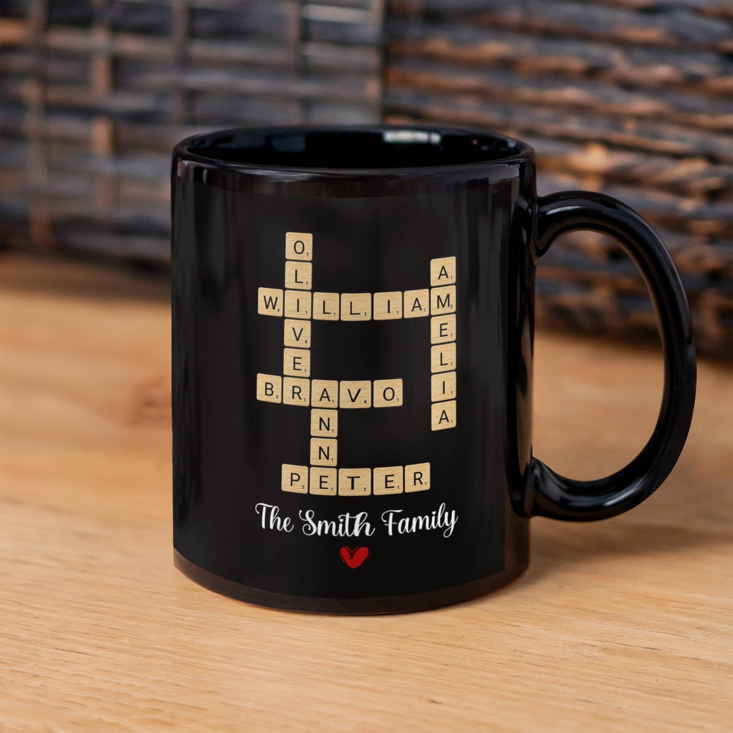Custom Family Crossword Mug