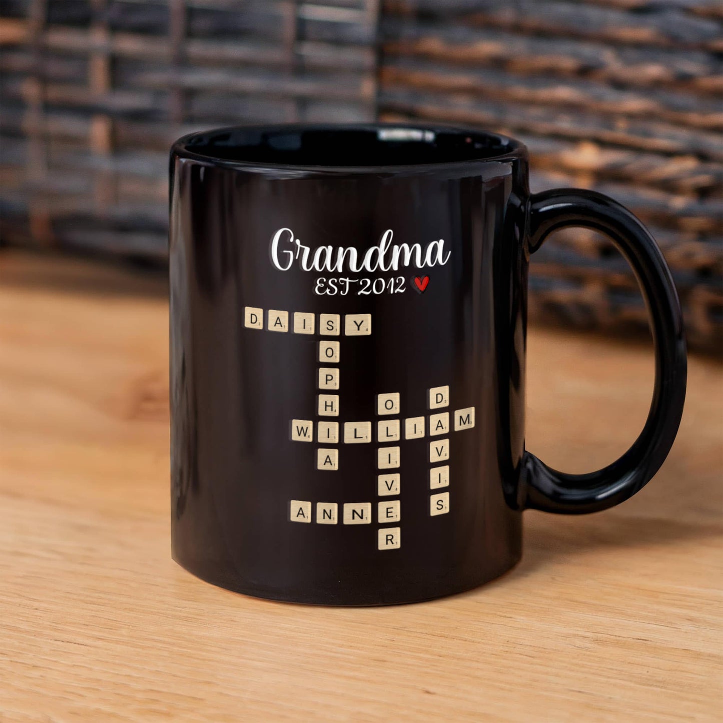 Grandma Est Crossword Personalized Mug