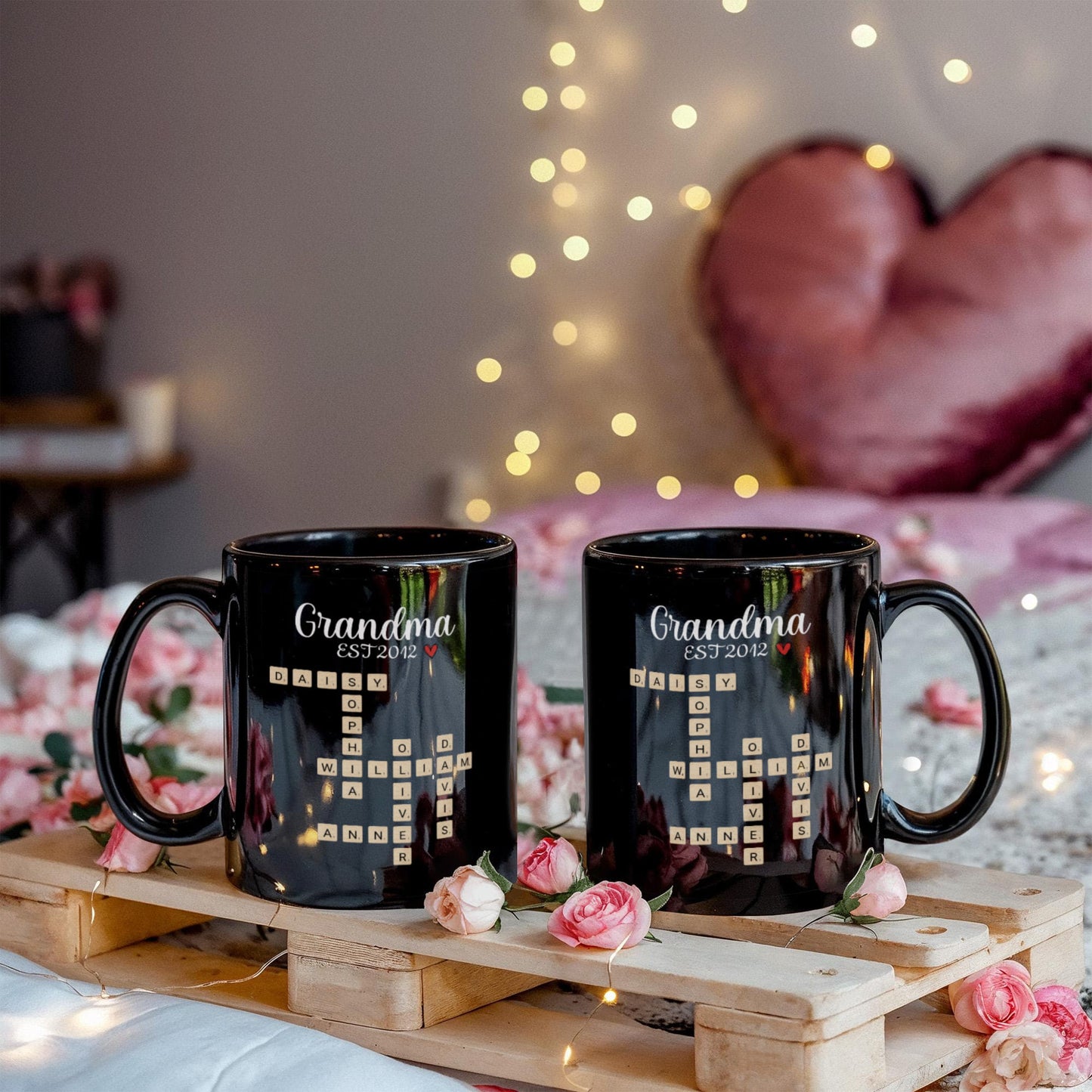 Grandma Est Crossword Personalized Mug