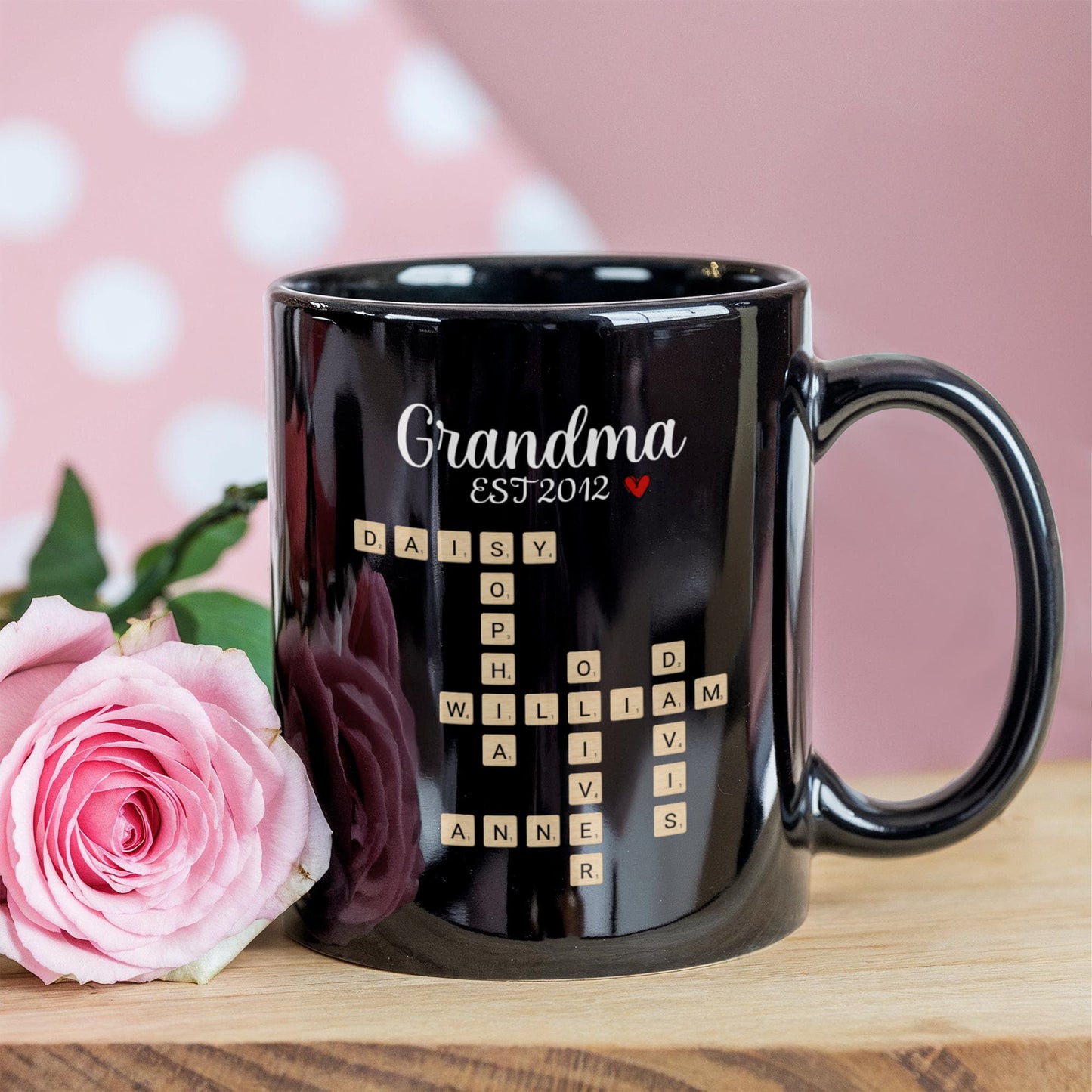 Grandma Est Crossword Personalized Mug