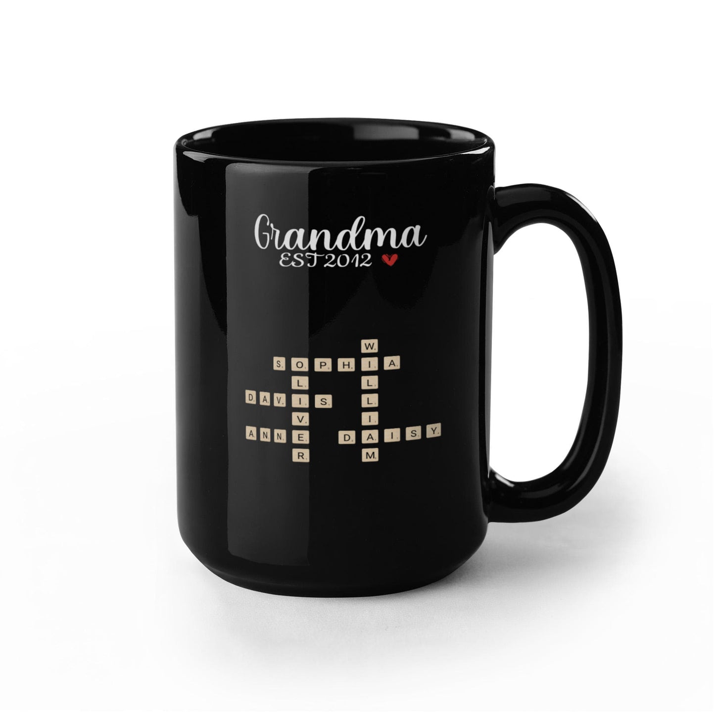 Grandma Est Crossword Personalized Mug
