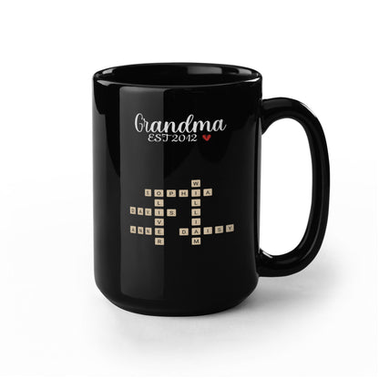 Grandma Est Crossword Personalized Mug