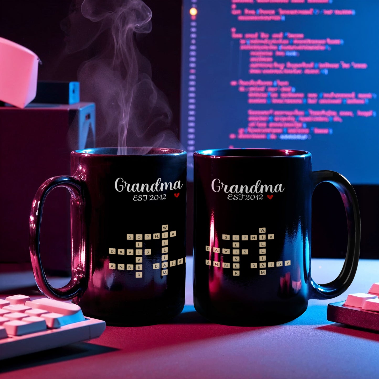 Grandma Est Crossword Personalized Mug