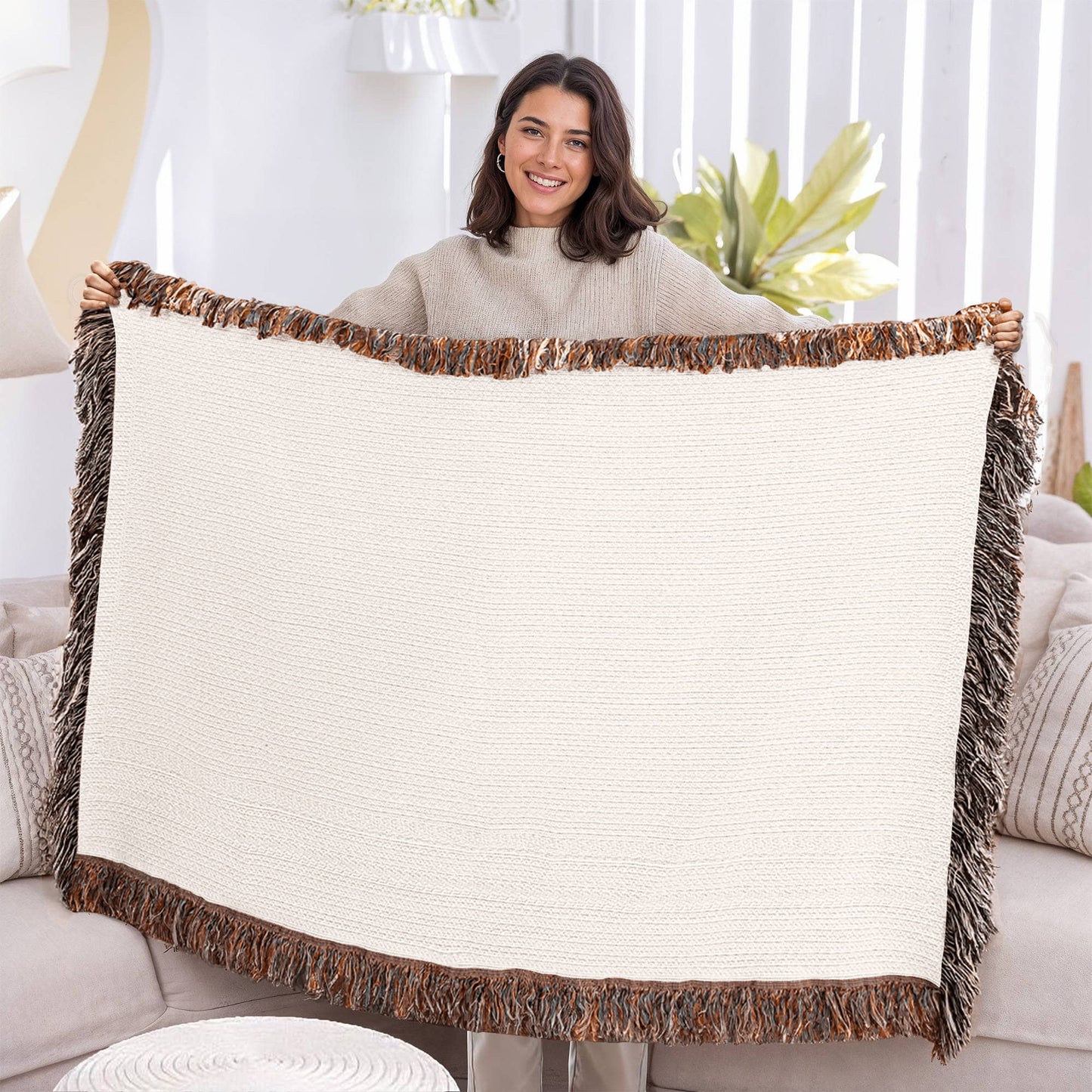 Pet Potrait Woven Blanket