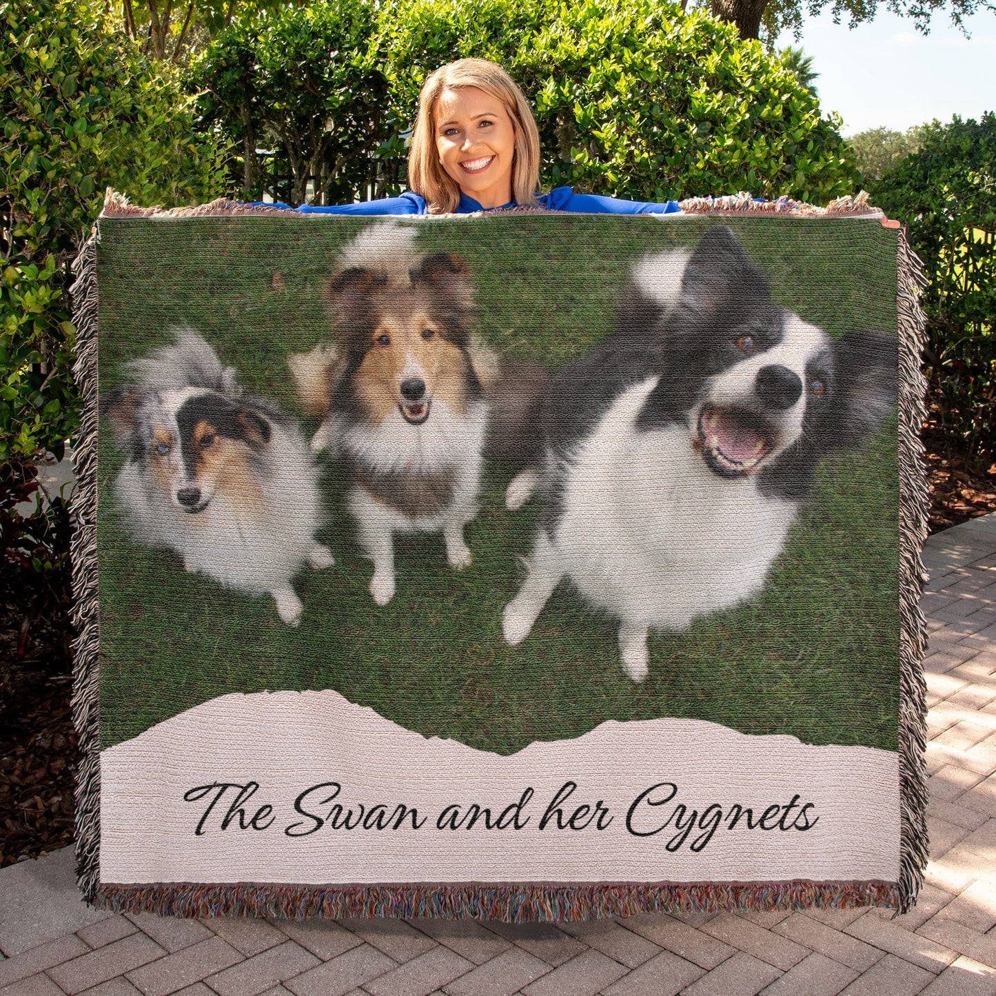 Pet Potrait Woven Blanket