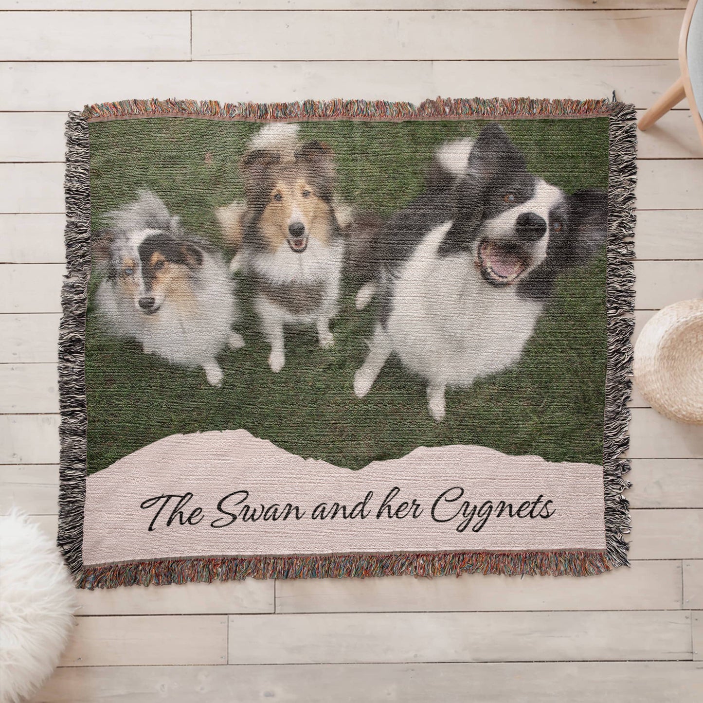Pet Potrait Woven Blanket