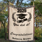 Personalized Graduation Blanket with Name, Customized Graduation Gifts, Custom Grad Gift, High School Grad Gift Ideas for Him & Her