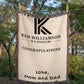 BA Honors Graduation Blanket, Gift from Mom, Dad, College Grad Gift, University Keepsake, Graduation Throw