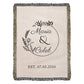 Custom Bride and Groom Gift, Personalized Last Name Gift Blanket,  Wedding Monogram Couple Keepsake Blanket, Anniversary His and Hers Gift