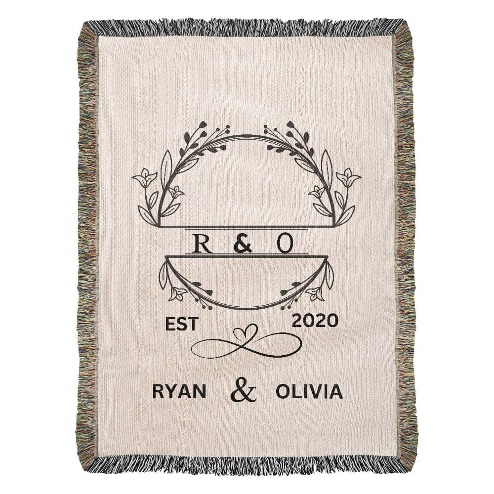 Personalized Wedding Blanket, His and Hers Custom Blanket, Newlyweds Housewarming Gift, Personalized Wedding Gift, Mr and Mrs Gifts Birthday