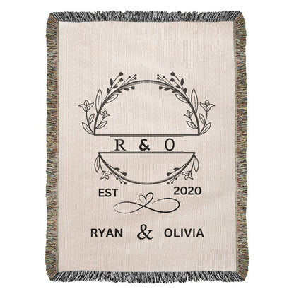 Personalized Wedding Blanket, His and Hers Custom Blanket, Newlyweds Housewarming Gift, Personalized Wedding Gift, Mr and Mrs Gifts Birthday