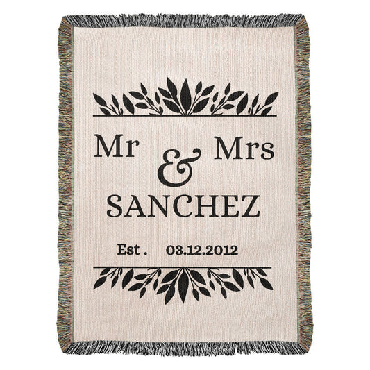 Custom Woven Throw Blanket, Personalized Engagement Blanket, 1st Anniversary Gift  Blanket, Woven Tapestry Picnic Throw, Custom Couple Gift