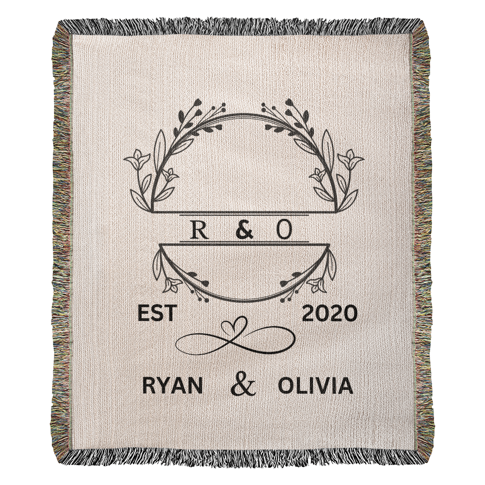 Personalized Wedding Blanket, His and Hers Custom Blanket, Newlyweds Housewarming Gift, Personalized Wedding Gift, Mr and Mrs Gifts Birthday