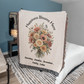 Nana's Garden Blanket, Personalized Cotton  Throw, Floral Birth Flower Gift, Grandparent Keepsake, Custom Family Name Blanket, Mother's Day Gift