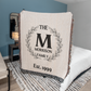 Personalized Name Wreath Monogram, Family Cotton Woven Throw Blanket, Custom Family Name Blanket, Anniversary Gift, Christmas Wedding  Decor