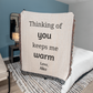 Thinking Of You Woven Blanket, Blanket Message Gift For Mom/Dad,Custom Blanket Gift For Loved One, Personalized Name Sentimental Gift