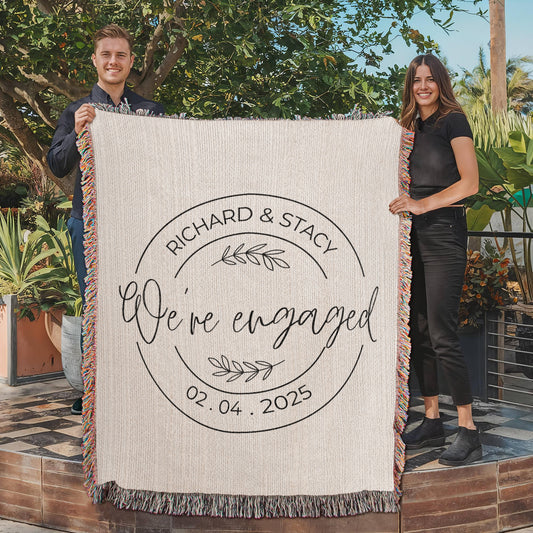 Unique Wedding Gift, Personalized White Blanket, Couple's Last Name Blanket, Anniversary Keepsake for Bride and Groom