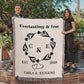Personalized Woven Blanket, Custom Soft Blanket  Anniversary Gift, Woven Throw Blanket, Wedding Throw Tapestry, Initials & Date Wedding Gift