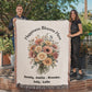 Nana's Garden Blanket, Personalized Cotton  Throw, Floral Birth Flower Gift, Grandparent Keepsake, Custom Family Name Blanket, Mother's Day Gift